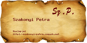 Szakonyi Petra névjegykártya